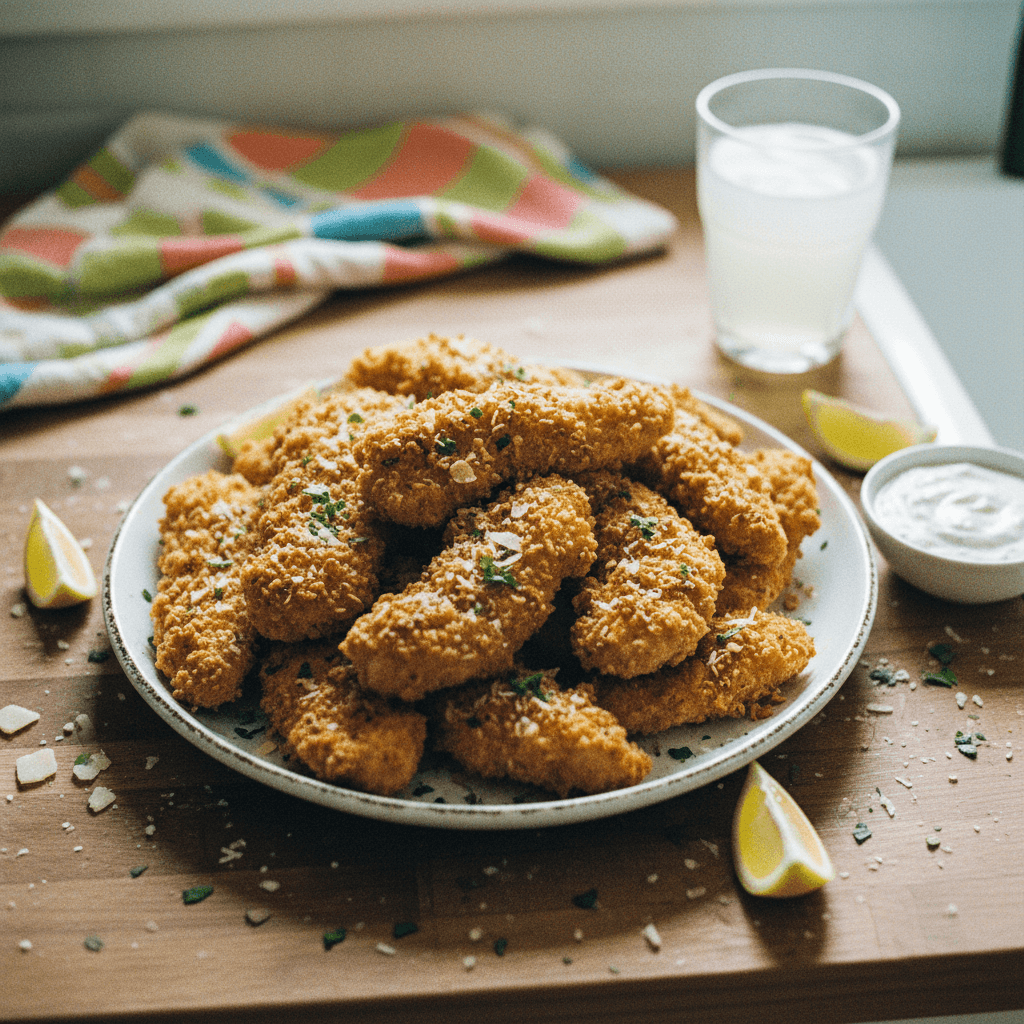 Crispy Garlic Parmesan Chicken Tenders