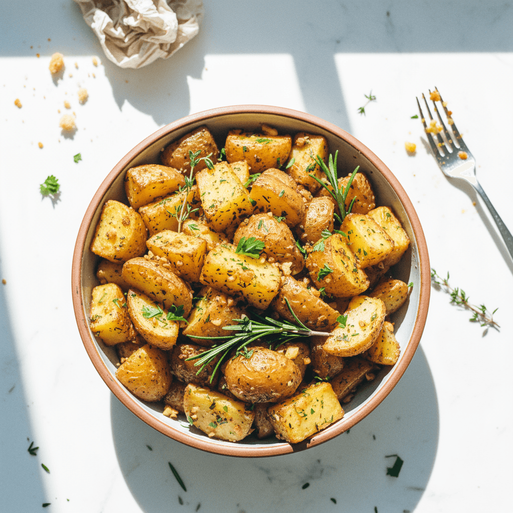 Crispy Garlic and Herb Roasted Potatoes