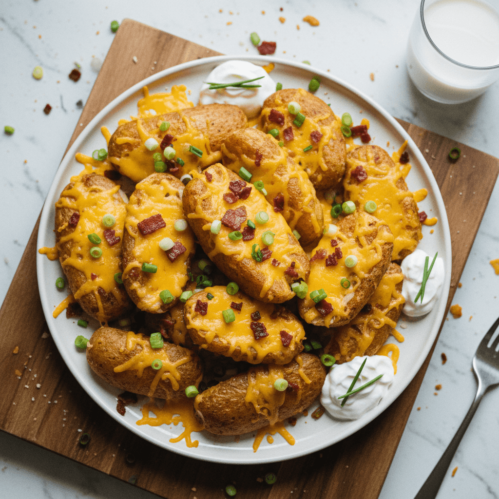 Crispy Cheesy Potato Skins