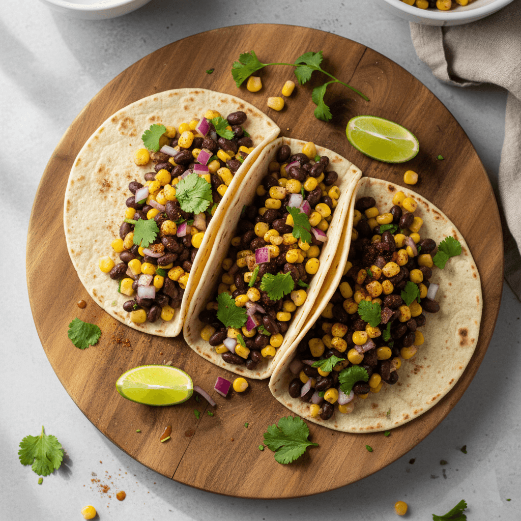 Black Bean and Corn Salsa Tacos