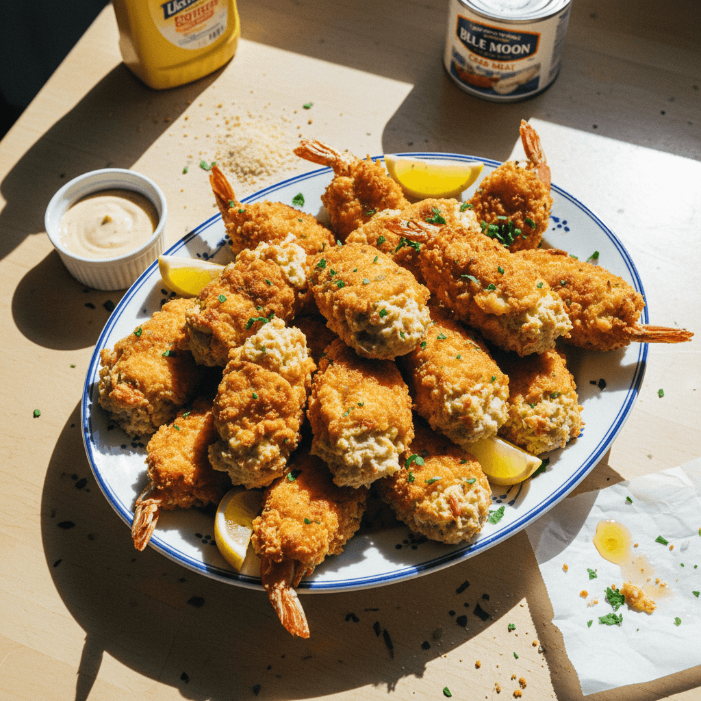 Double Stuffed Fried Shrimp