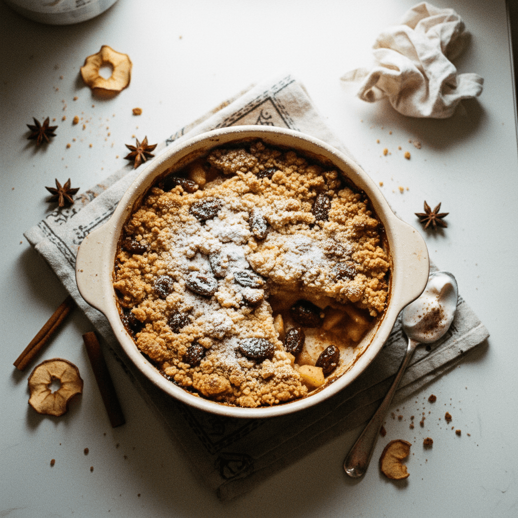 Spiced Date and Apple Crumble