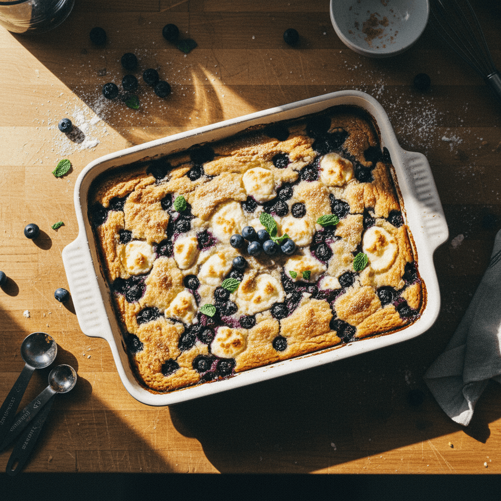 Cream Cheese Blueberry Cobbler