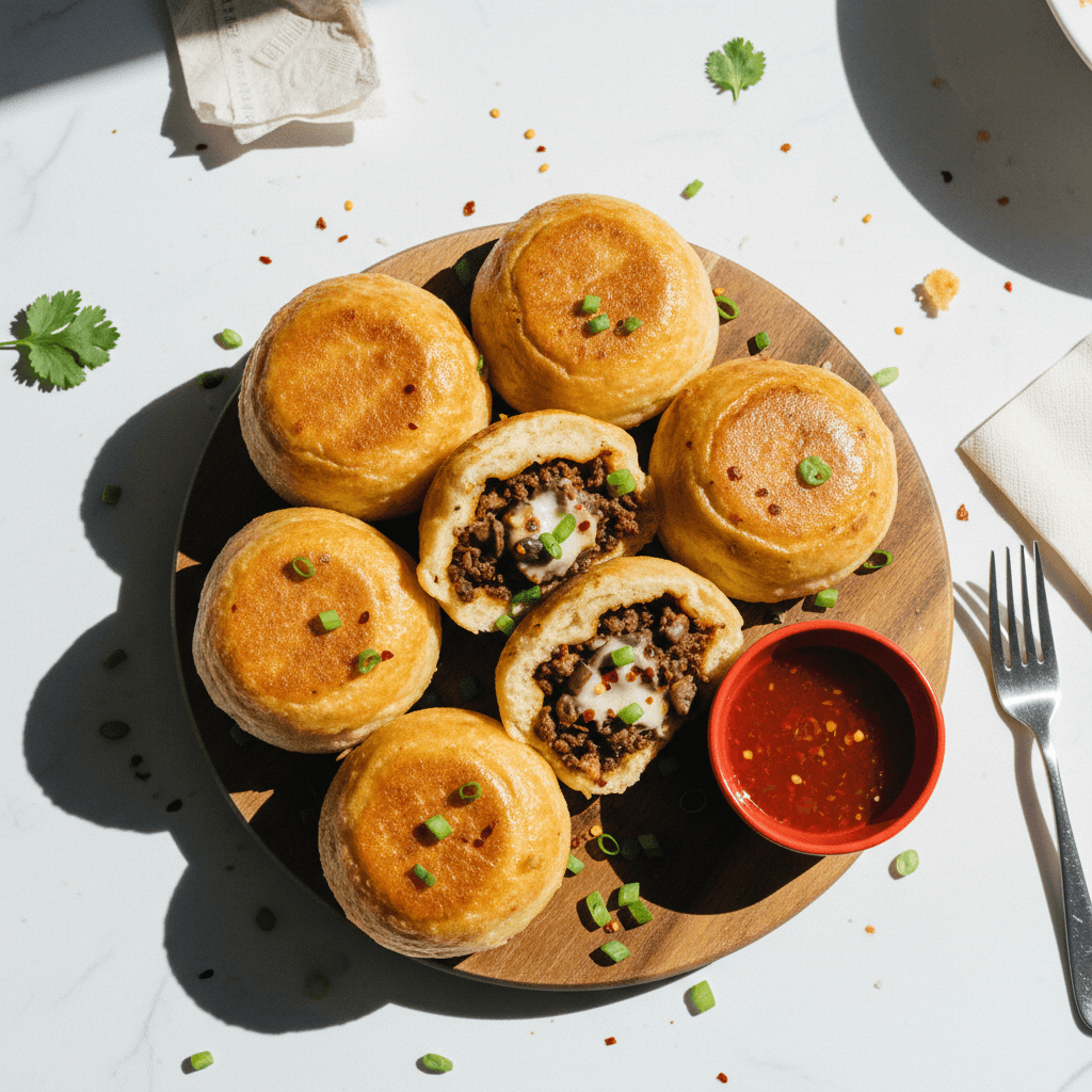 Bolas Chinas (Chinese Meat and Cheese Fried Buns)