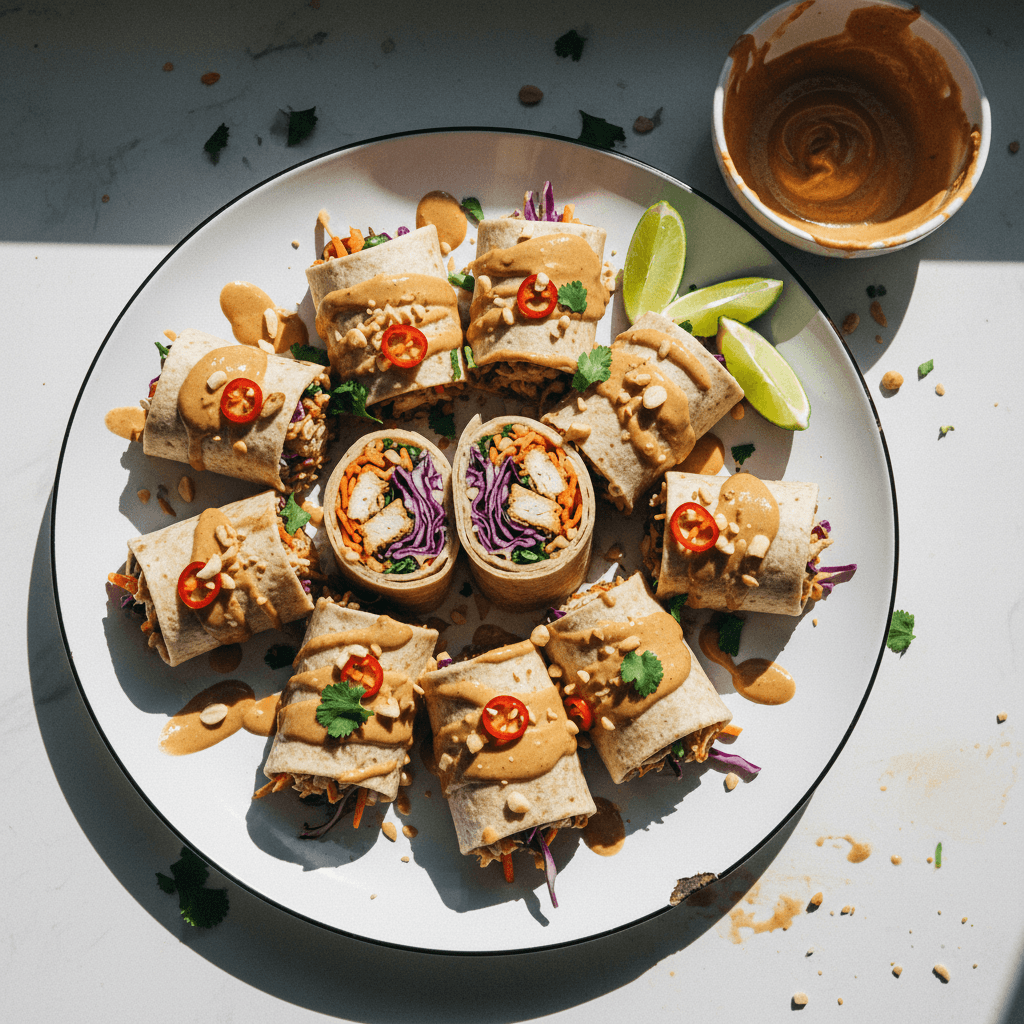 TJ's Crunchy Thai Peanut Chicken Wraps