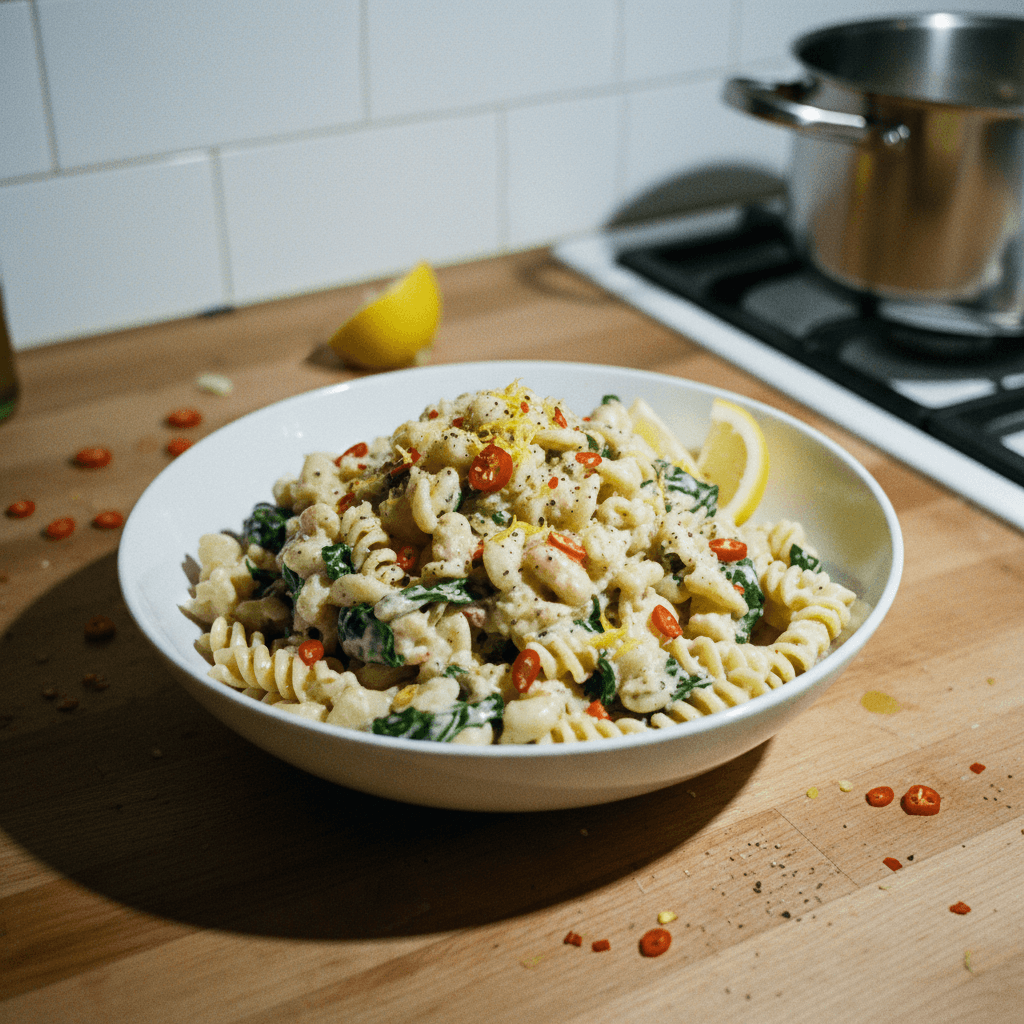 Garlic & Lemon Butter Bean Pasta
