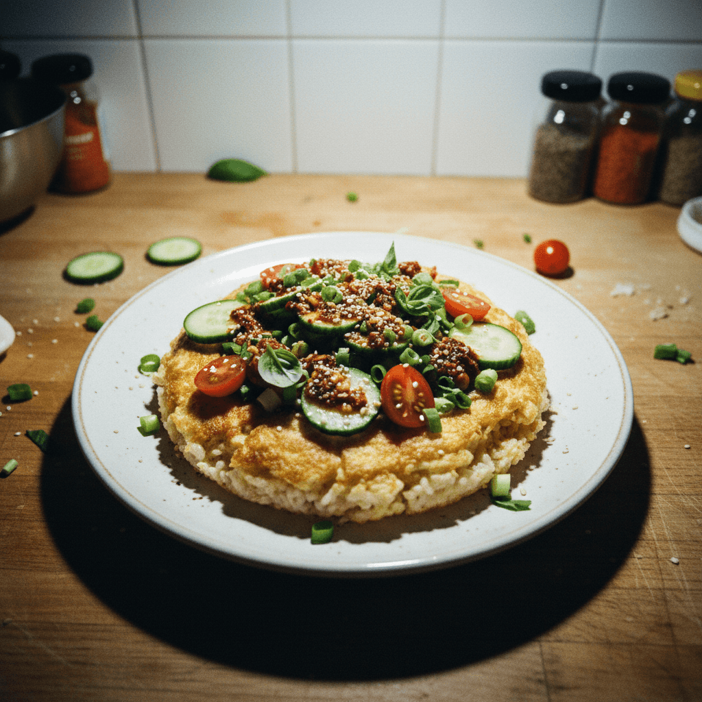 Crispy Rice Omelette