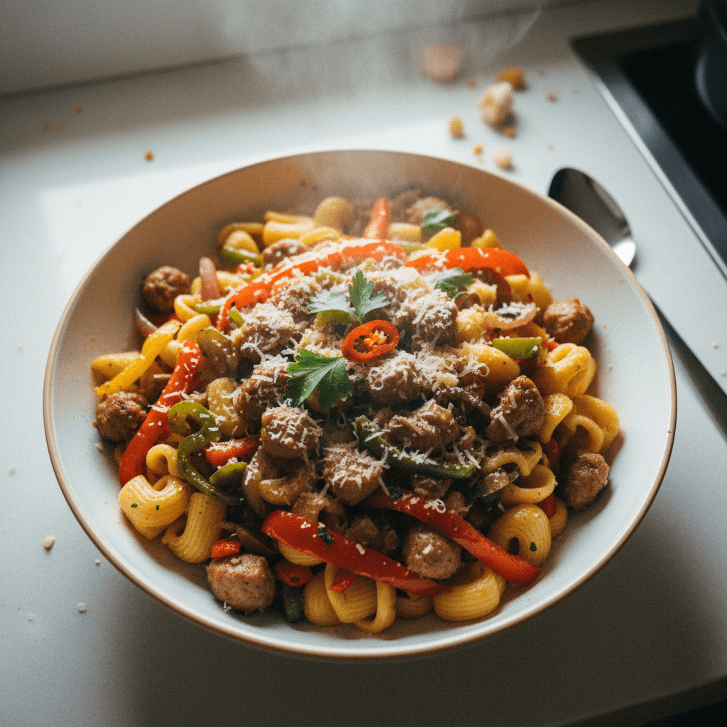 Bombardini with Sausage and Peppers