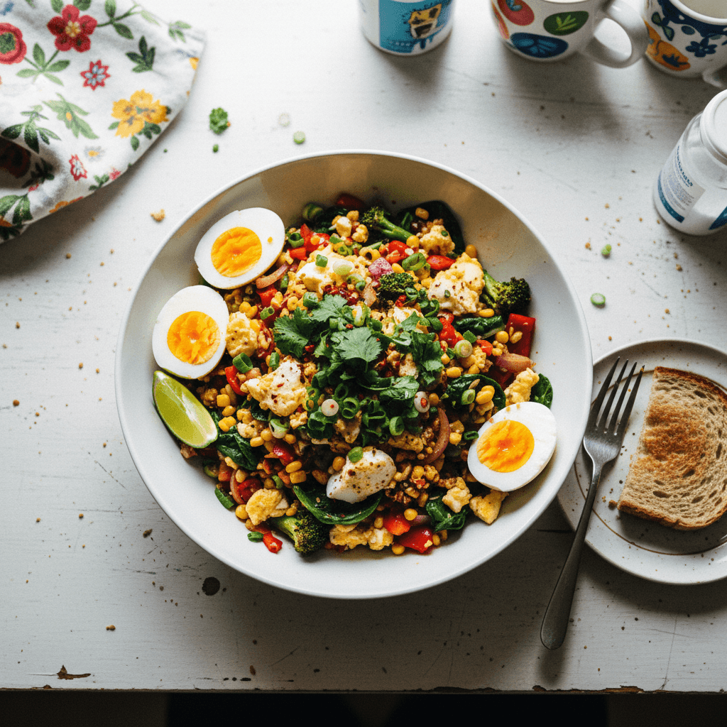 High-Protein Egg and Veggie Scramble