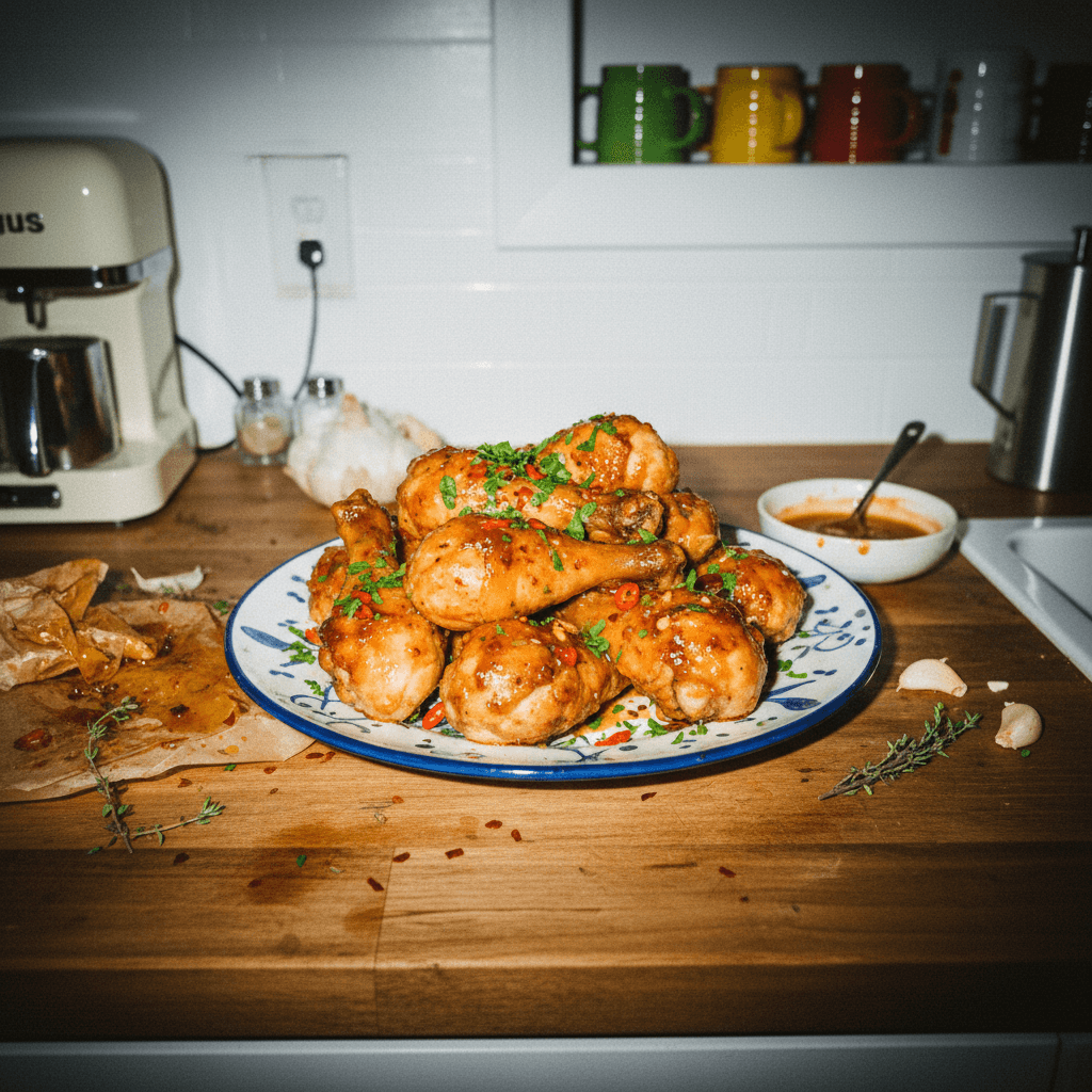 Honey Garlic Baked Chicken Drumsticks