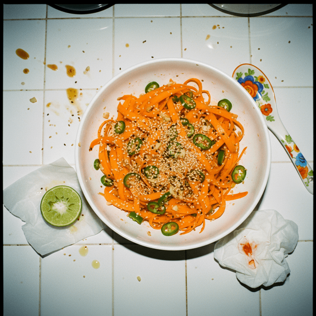 Spicy Carrot Ribbon Salad