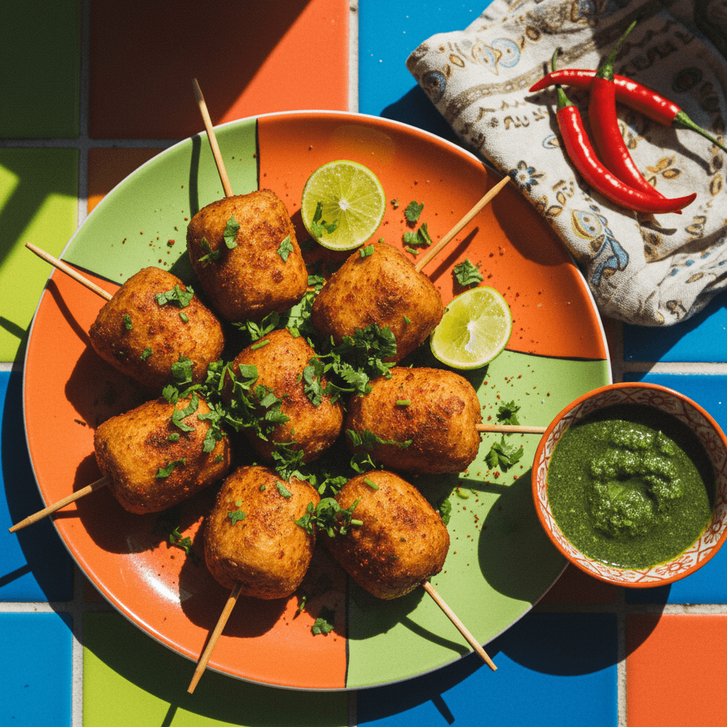 Indian Paneer Lollipops