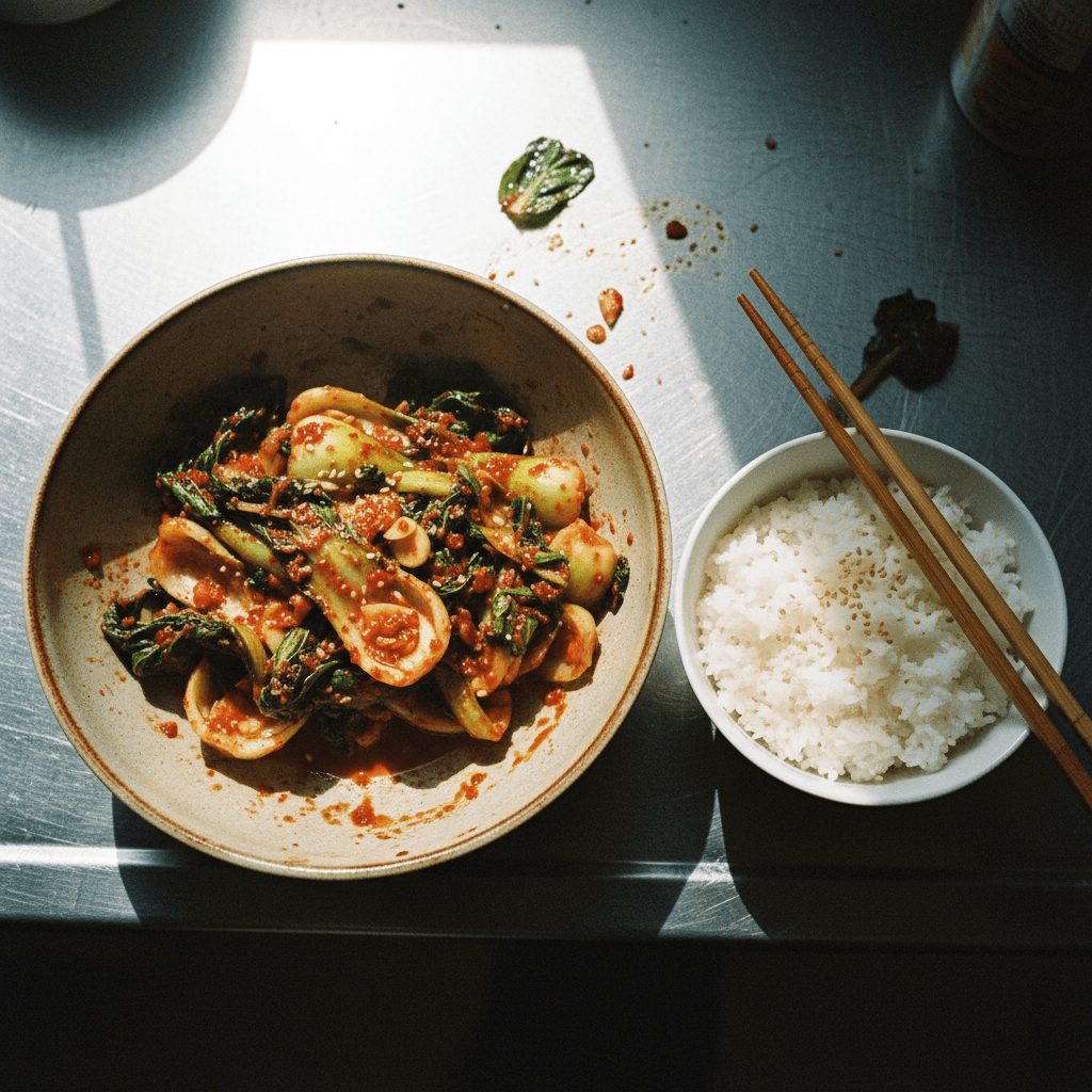 Quick Bok Choy Kimchi