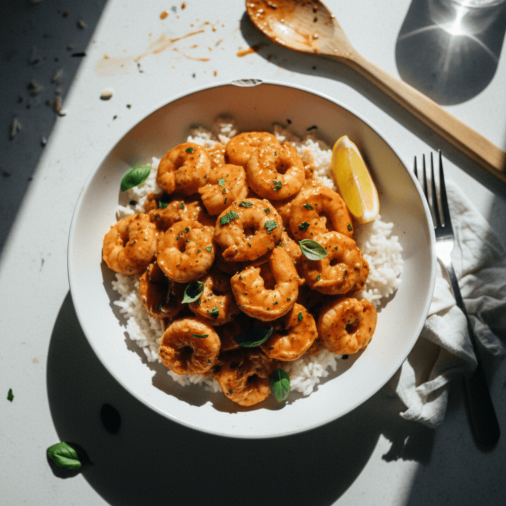 Butter-Cream Shrimp & Rice
