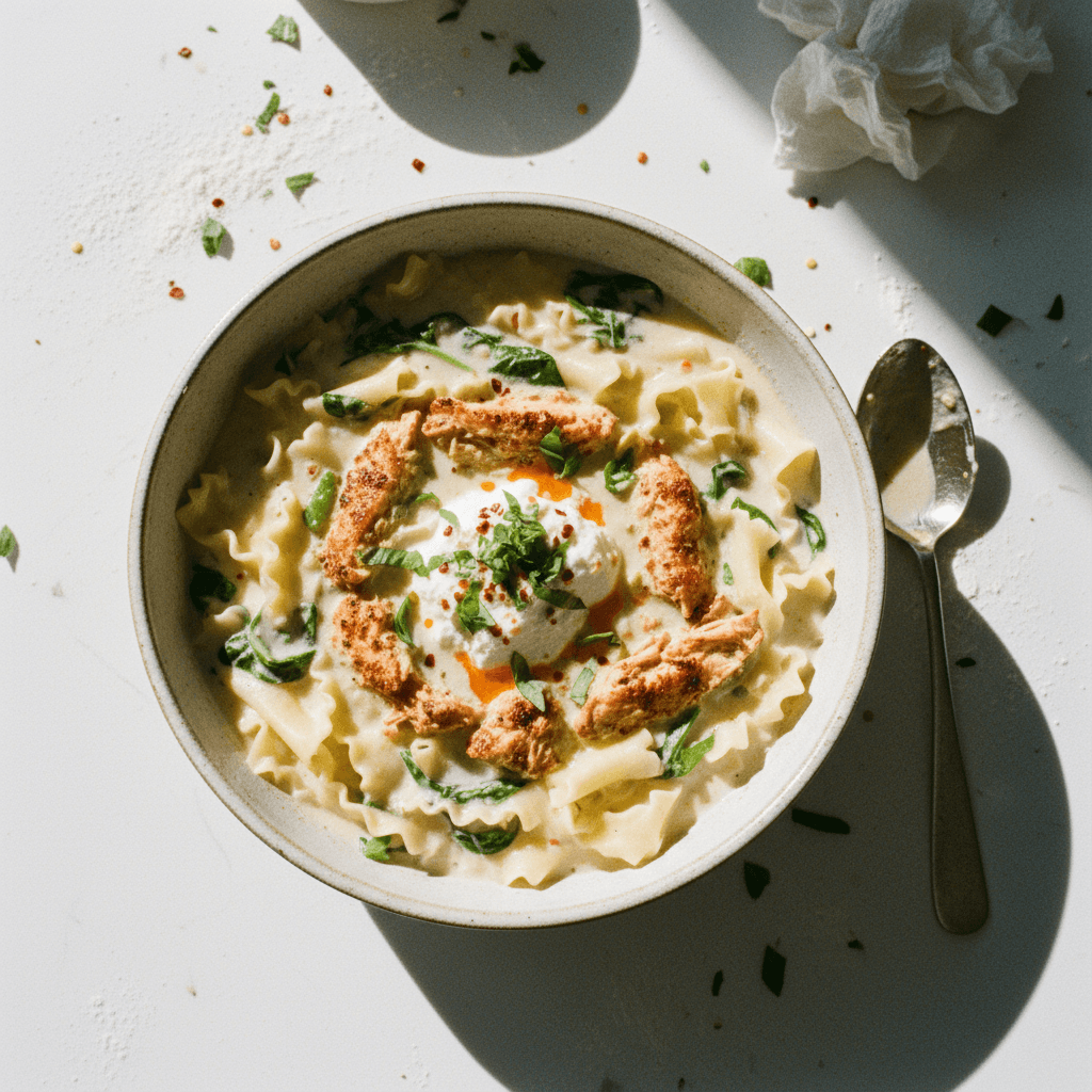 Creamy Chicken Lasagna Soup