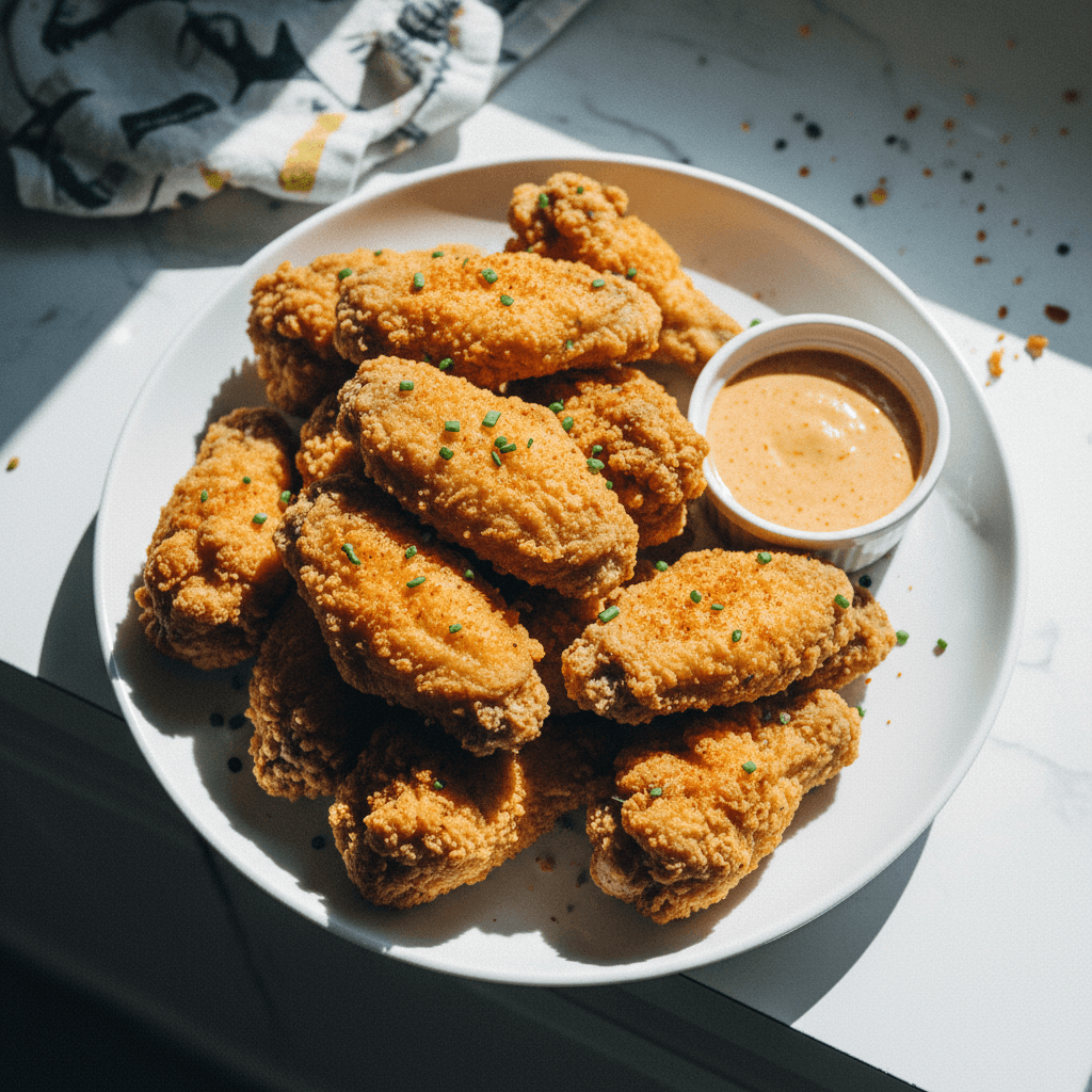 Crispy Double-Coated Fried Chicken Wings