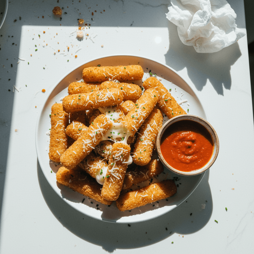 Cheesy Potato Mozzarella Sticks