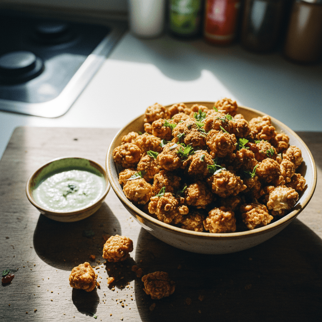 Crispy Spicy Flavorful High Protein Soya Popcorn