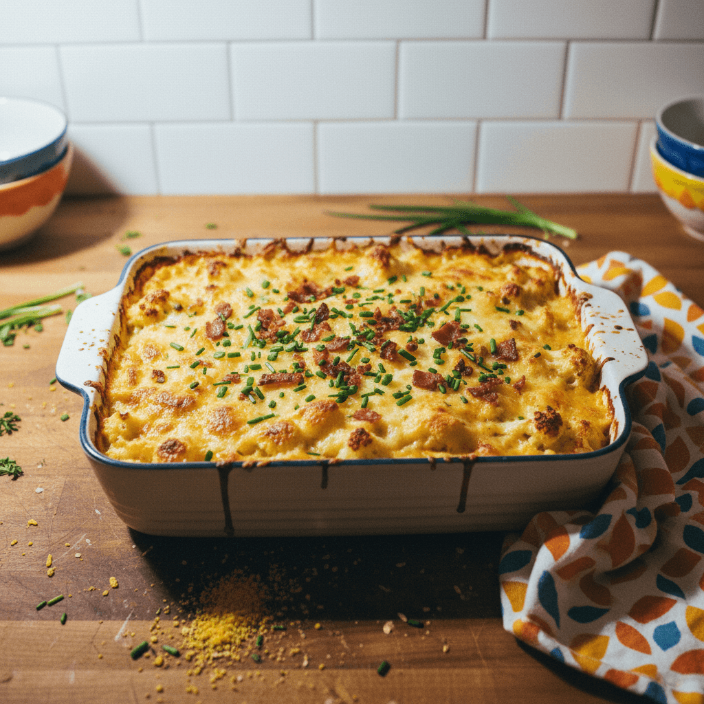 Unexpected Cheddar Cauliflower Gratin