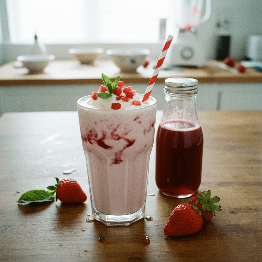Childhood Strawberry Milk (or Real Strawberry Milk)
