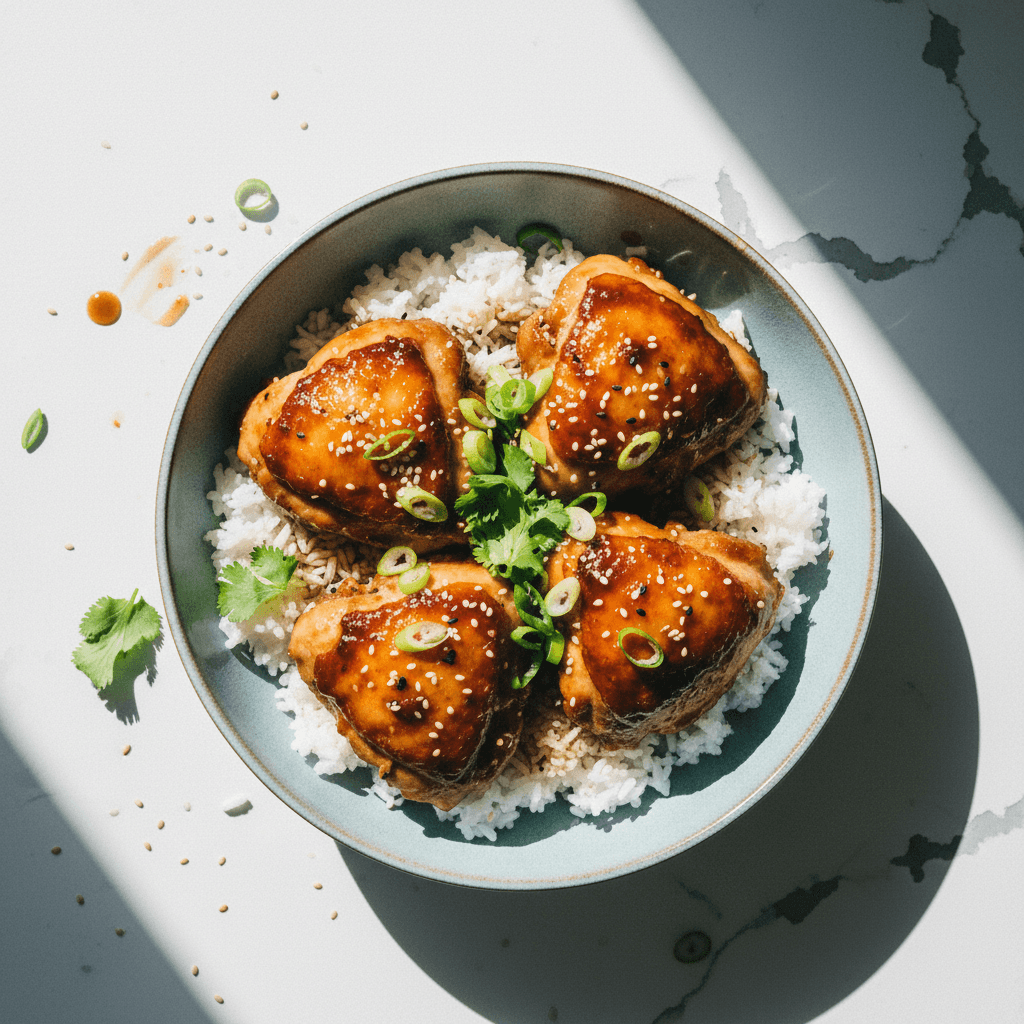 Sticky Soy Sauce & Honey Glazed Chicken