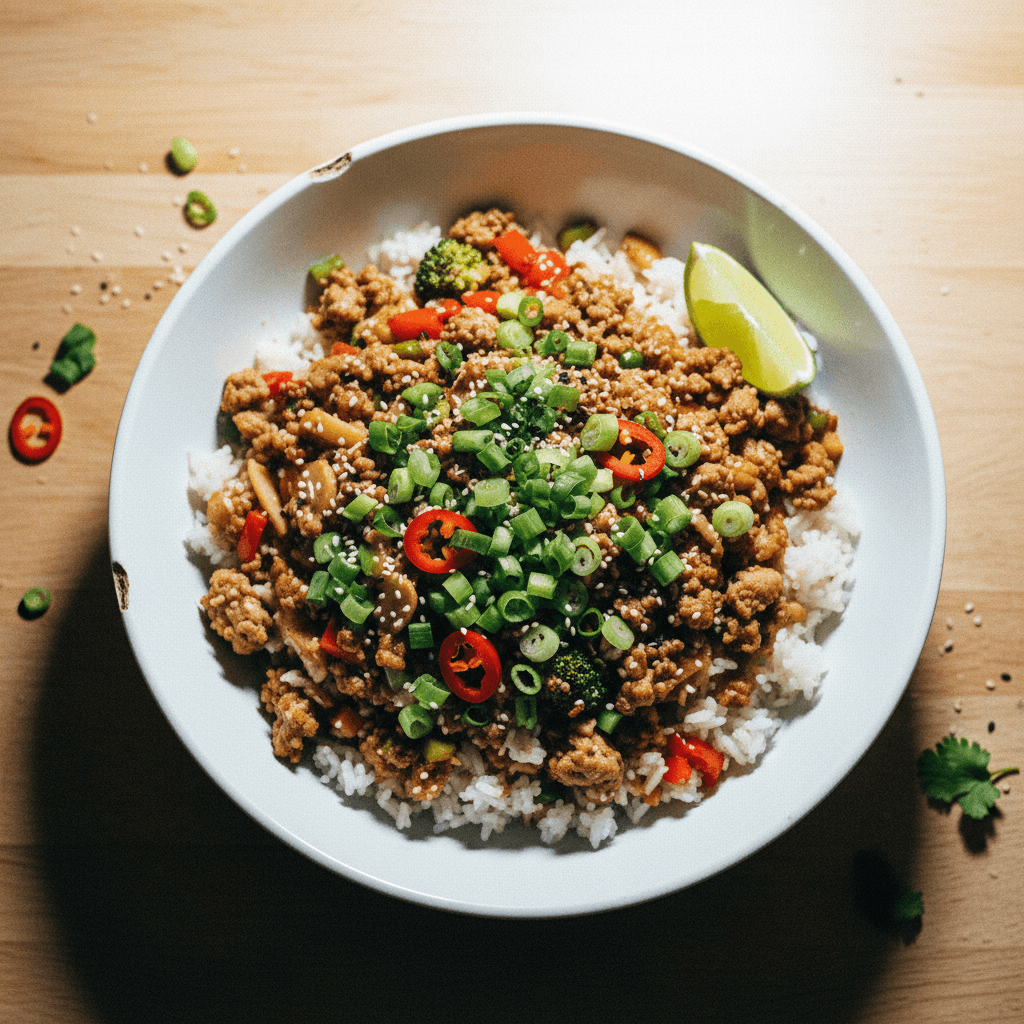 Ground Turkey and Rice Stir-Fry