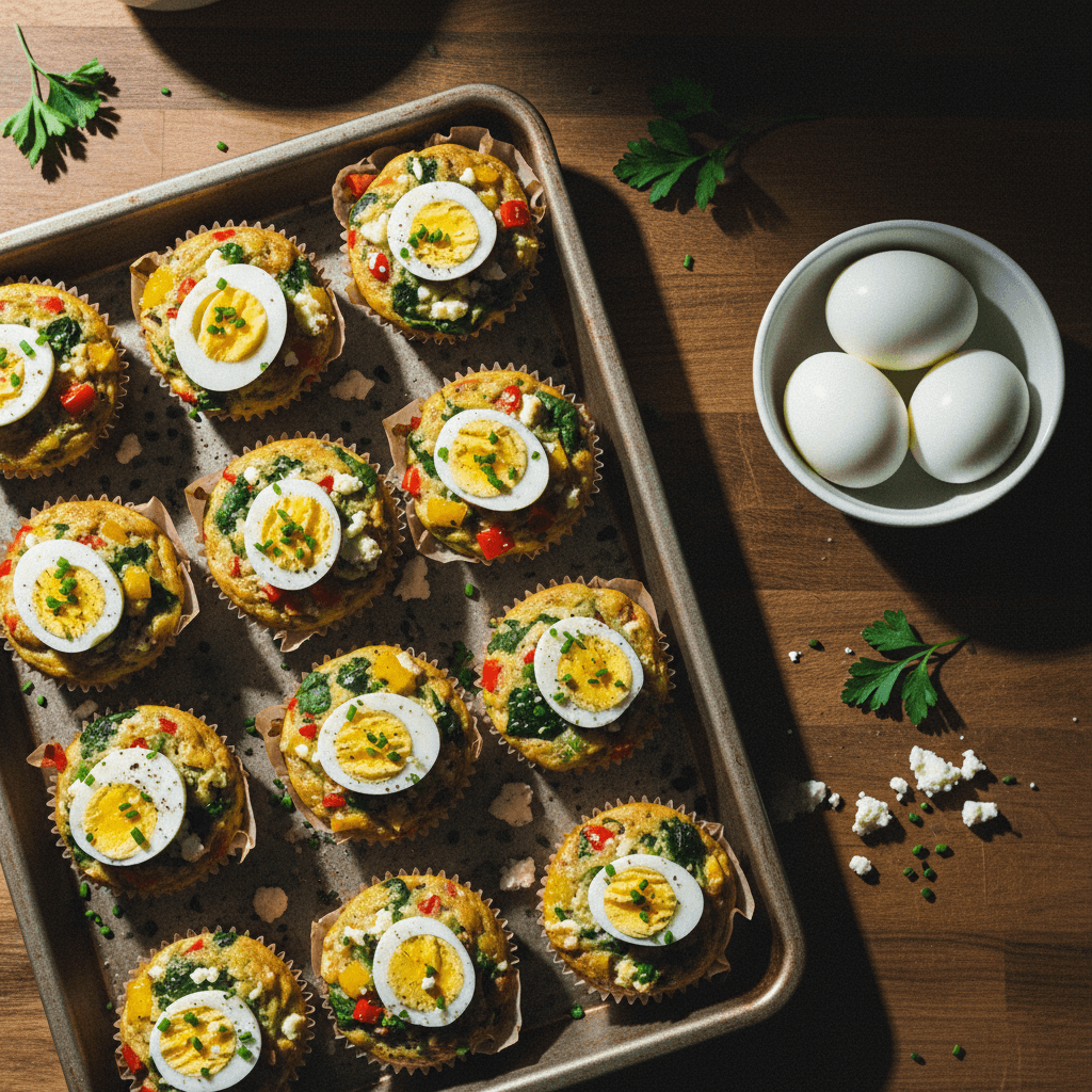High-Protein Veggie and Egg Muffins