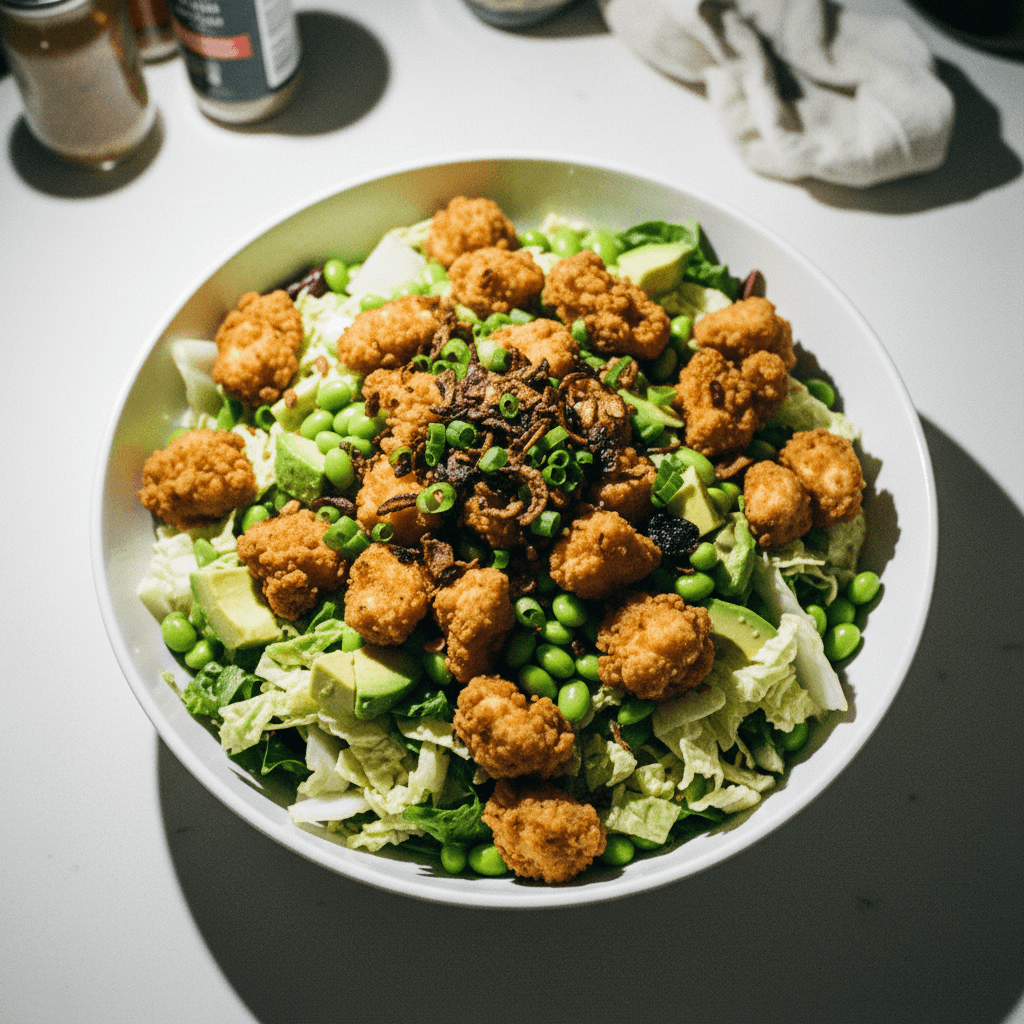 Crispy Chicken & Avocado Salad