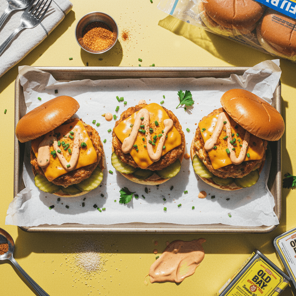Crab Cake Smash Burgers