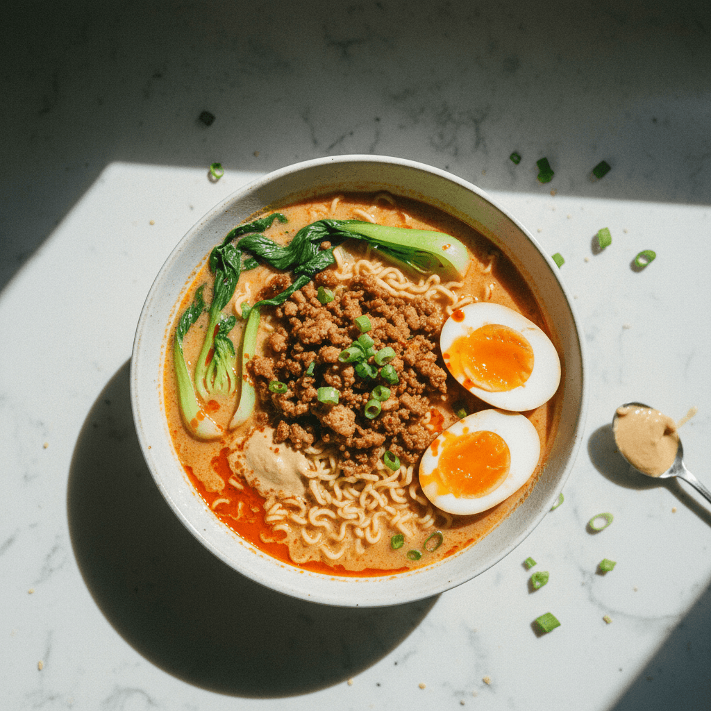 Japanese Spicy Sesame Pork Ramen (Tan Tan Men)