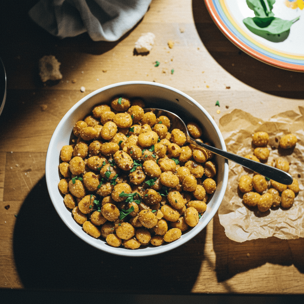 Crispy Garlic Butter Beans
