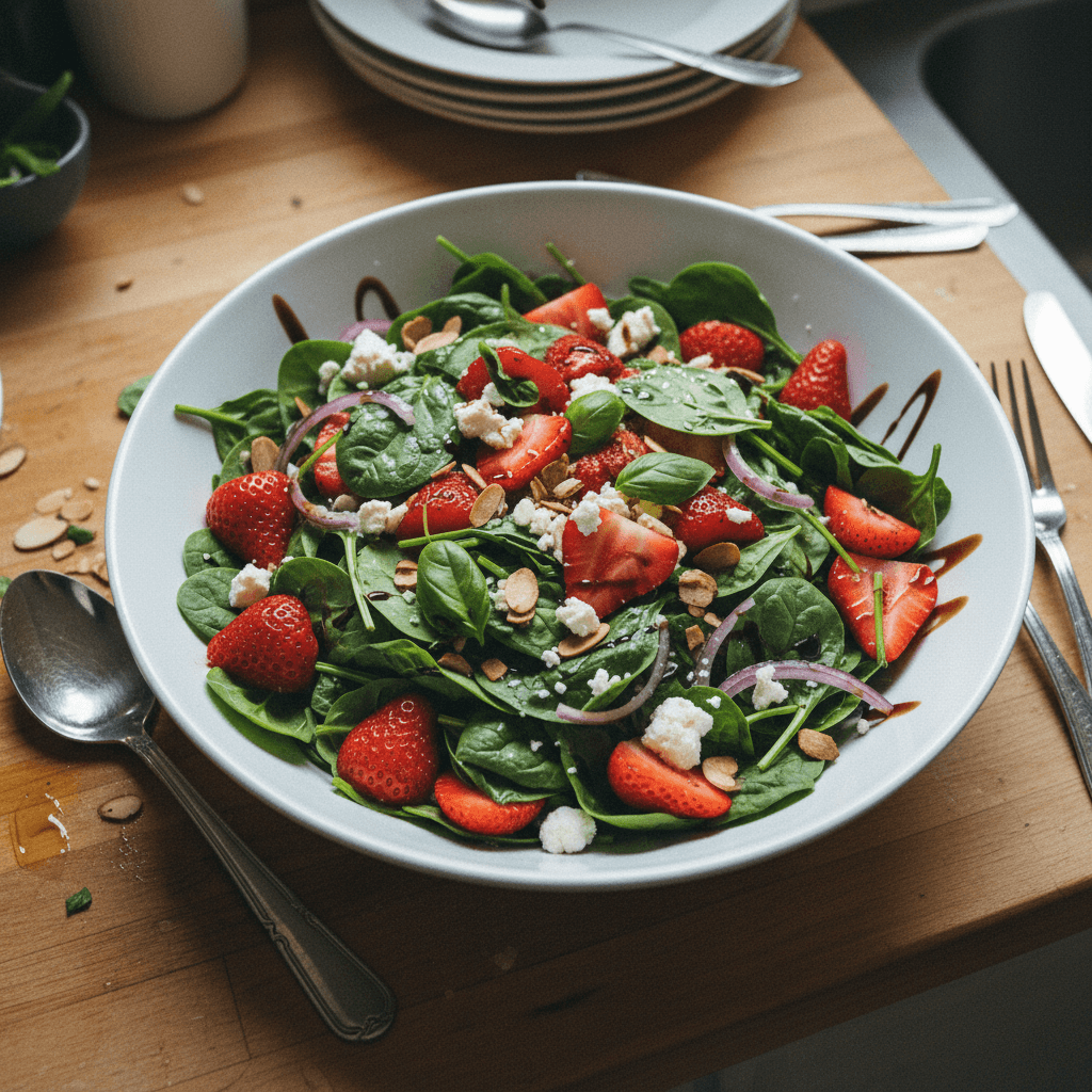Strawberry Spinach Feta Salad