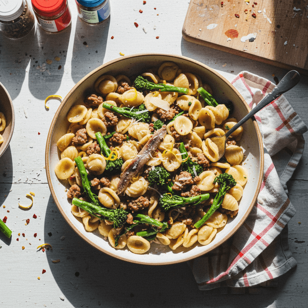Orecchiette with Sausage and Broccoli Rabe