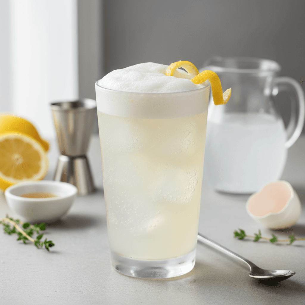 Classic Gin Fizz with Lemon