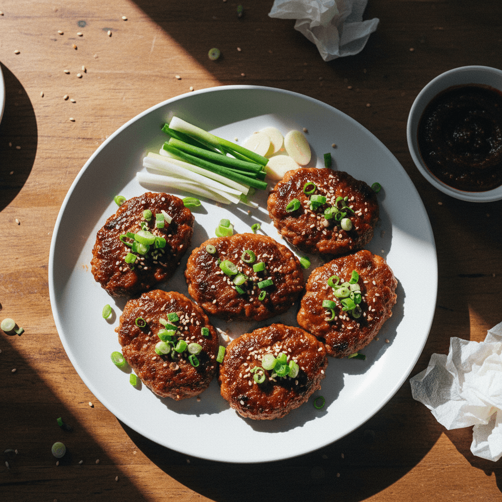 Tteokgalbi (Korean Braised Short Rib Patties)