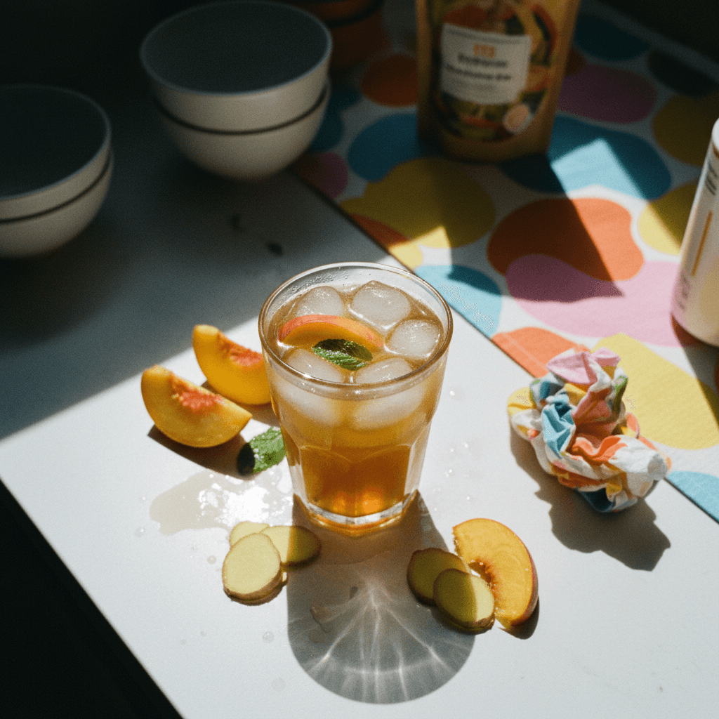 Peach Ginger Cold Brew Tea