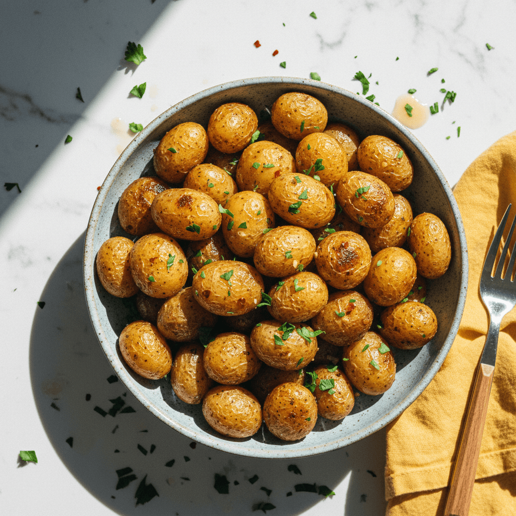 Easy Garlic Butter Baby Potatoes (Crispy Recipe)