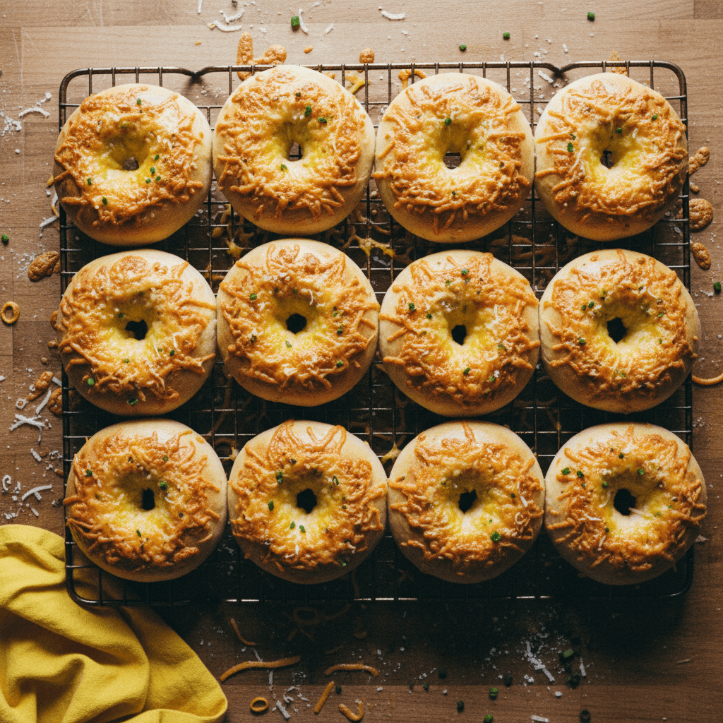 Easy Homemade Cheesy Bagels