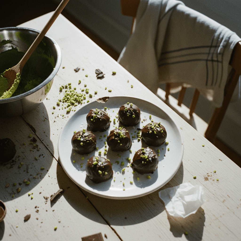 Pistachio Chocolate Truffles