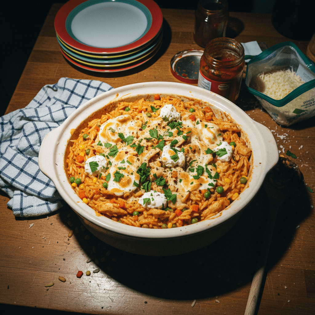 Slow Cooker Creamy Chicken Orzo