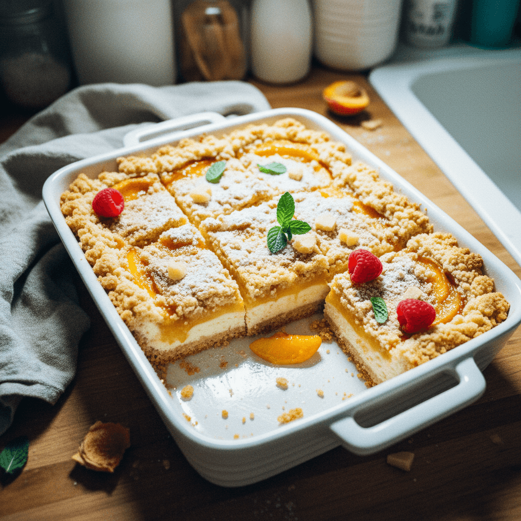 Peach Cheesecake Bars