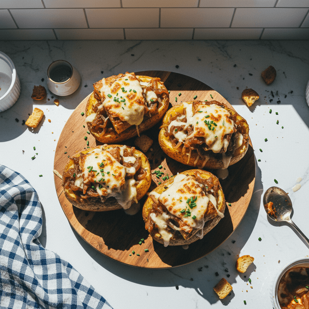 French Onion Twice-Baked Potatoes