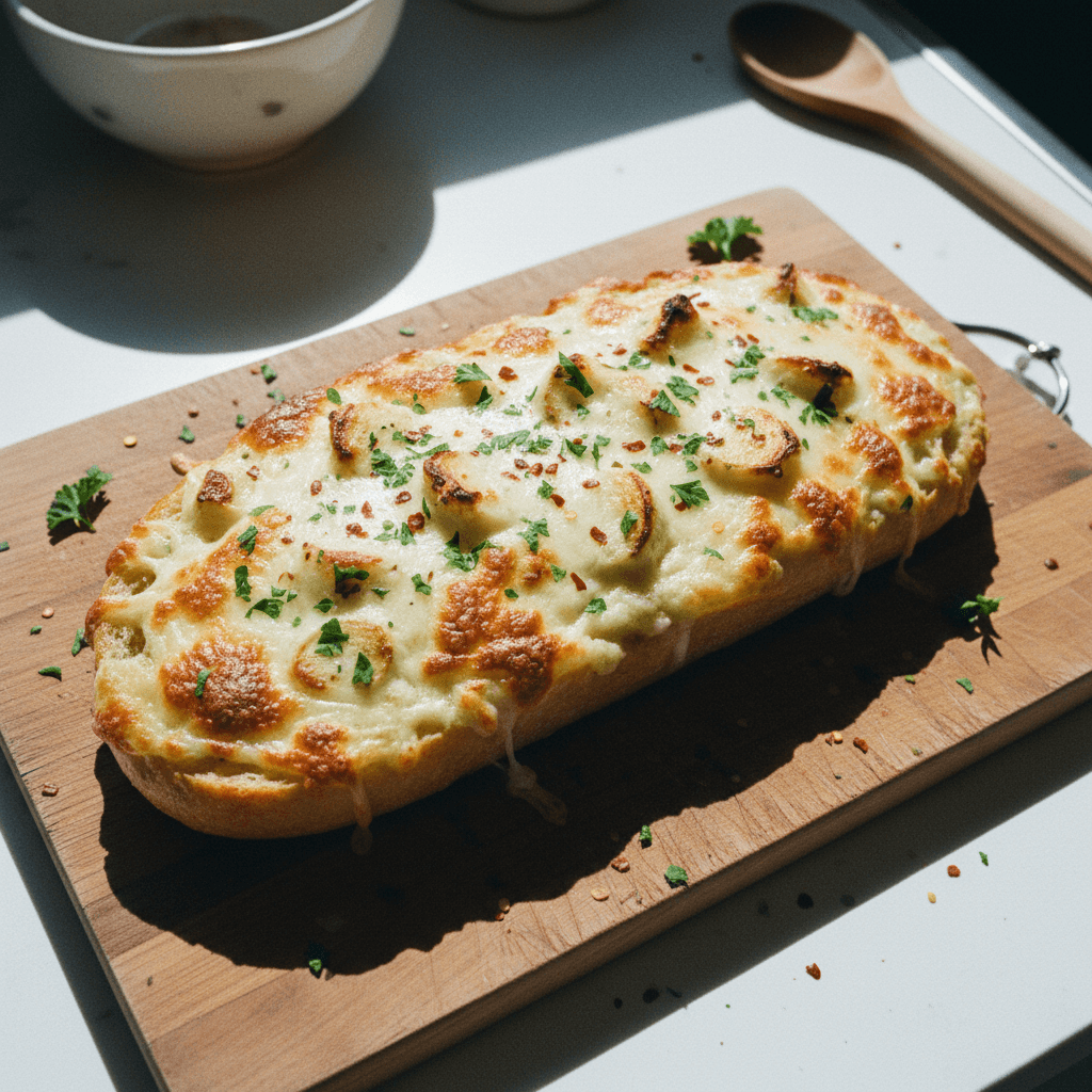 Cheesy Garlic Confit Bread
