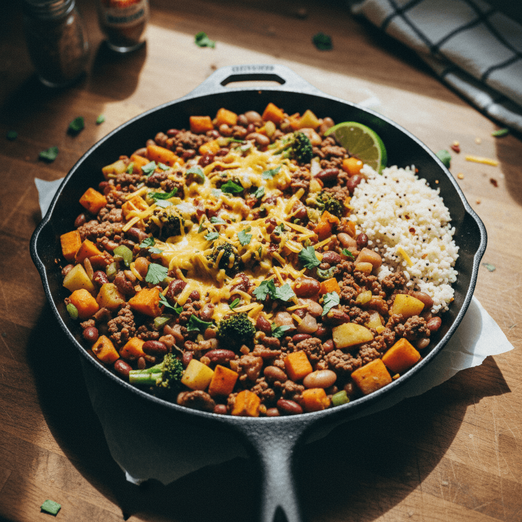 Hearty Sweet Potato and Beef Hash