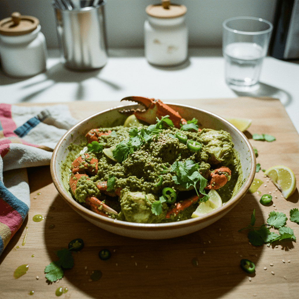 Crab Green Masala