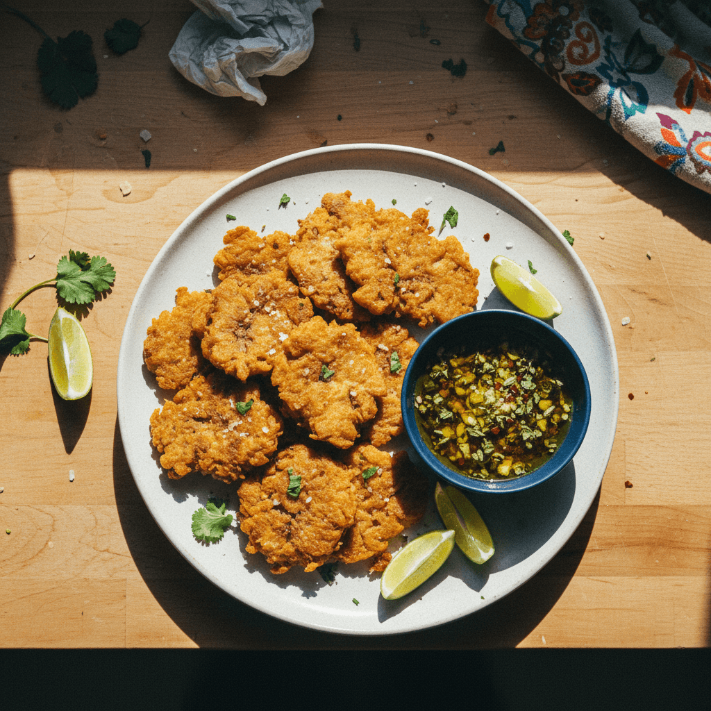 Authentic Cuban Tostones with Garlic Mojo