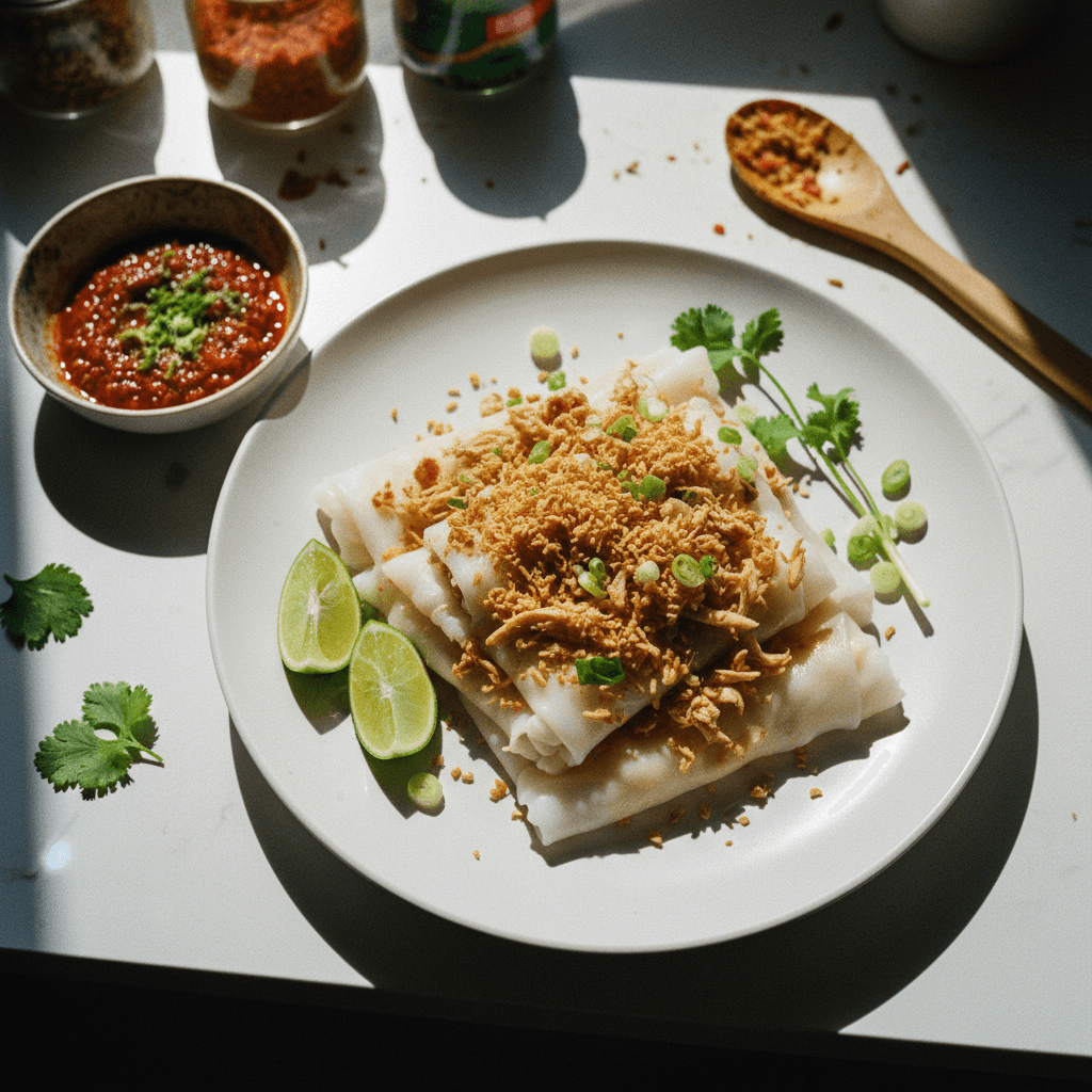 Chicken Chee Cheong Fun (Versi Diet)