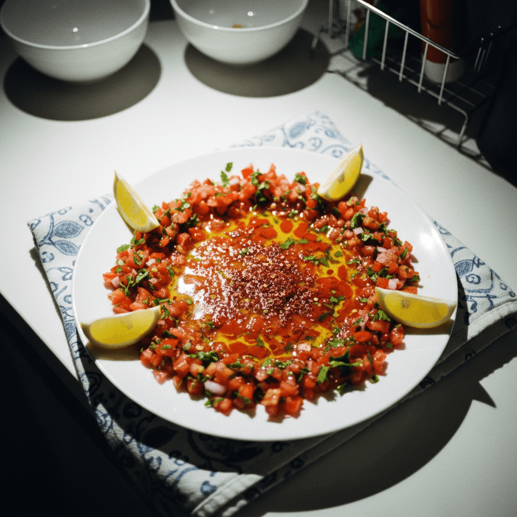 Kebapçı Ezmesi (Turkish Spicy Ezme Salad)