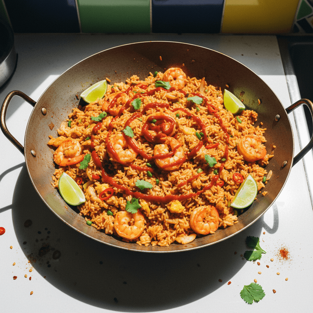 Wok-Fired Spicy Shrimp Fried Rice
