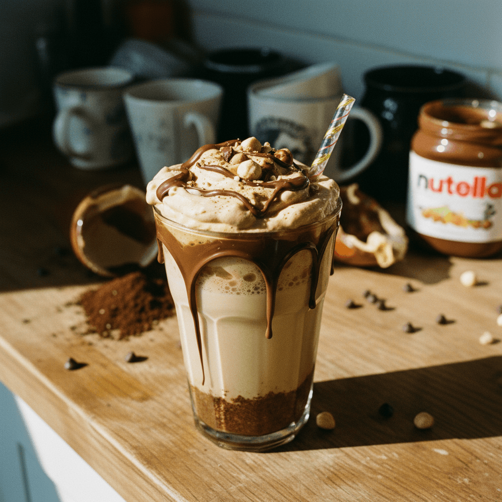 Spiked Nutella Dalgona Iced Coffee